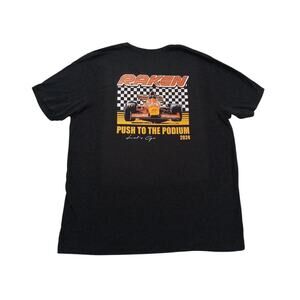 2024 Raken Lets Go T-Shirt Mens Sz L Black Crewneck Racing Push To The Podium